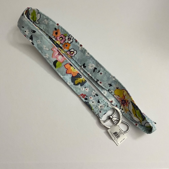 NWT Vera Bradley Floating Garden Zip ID Case and Wide Lanyard Set - Picture 9 of 11